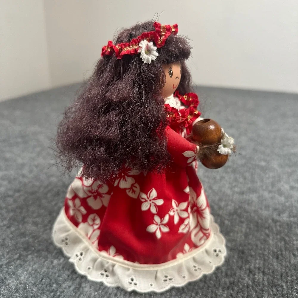 Vintage Handmade‎ Hawaiian Hula Girl with Ipu Air Freshener Doll 7